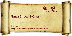 Mészáros Nóna névjegykártya